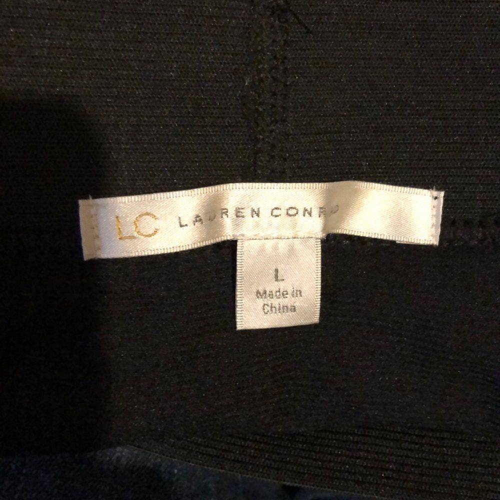 LC Lauren Conrad Black Sequined Skater Skirt Large EUC - Picture 8 of 9